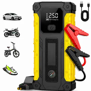 5-in-1 car emergency jump starter power supply, in-vehicle roadside rescue tool, multiple safety protections, compatible with gasoline and diesel vehicles, USB charging, LED emergency lighting, second-generation upgraded version, shipped from local wareho