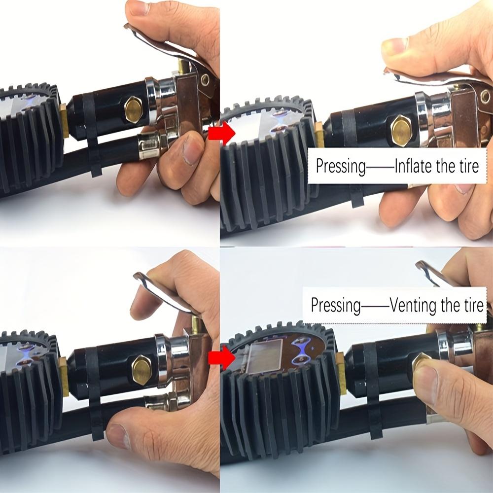 250 PSI Digital Tire Pressure Gauge with Inflator, Brass Components Automotive Vehicle Tool,1% Accuracy Air Chuck & Compressor Accessories