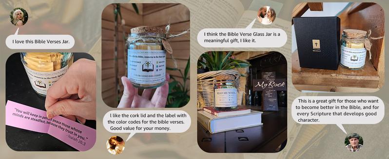 Bible Verse Jar, Read Me When Bible Verses Jar for Emotions and Feelings, Bible Verses in a Jar, Scripture Faith Prayer Hope Jar Gift, Religious Gift, Christian Gifts for Women Men, Easter Gift