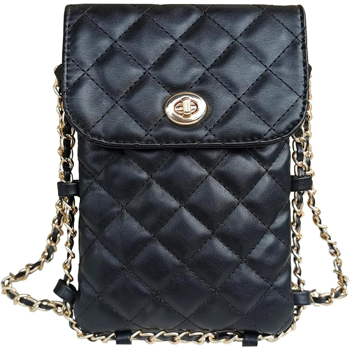 Cell Phone Crossbody Bag Quilted Bags Cell Phone Purse Soft Chain Crossbody Cellphone Wallet Bag for Women