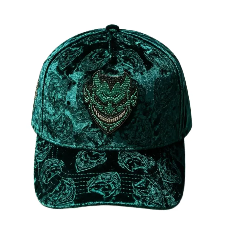 Joker Diablo Strass Black Adjustable Cap Soft Cotton Casual Snapback with Rhinestone Accents Unisex Halloween Cosplay Party Streetwear Hat for Daily Wear Outdoor Activities Fashion Accessory