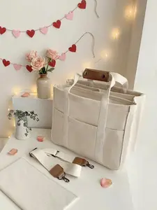 Valentine's Day Personalized Handbag, Shoulder Bag, Casual Shopping Bag, Large Capacity, Lightweight, Multifunctional, Suitable for Work, Travel, School