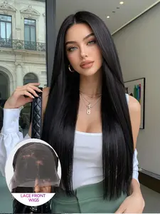 One-Piece HD Lace Front Wig, 13x6 Full Head Natural Hairpiece, Soft Comfortable Synthetic Fiber, Ideal for Daily Wear & Events