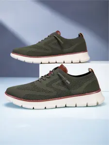 Men's Fashion Plain Knit Sneakers, Breathable Casual Shoes, Comfortable Anti-Slip Laces, Durable Eva Sole, Ideal for Outdoor Activities