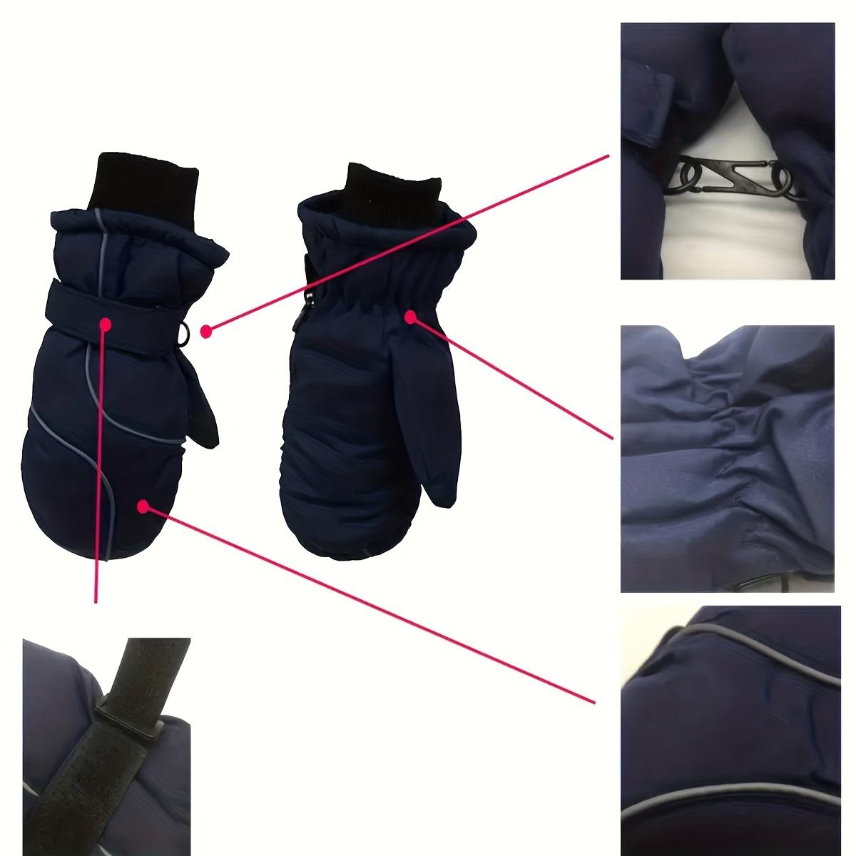 1-Pair Winter Gloves with Thick Fleece - Heavy-Duty Warmth, Pull-On Closure, Non-Slip Grip - for ing, Snowboarding, Hiking, Camping, Christmas Gifts - Ideal For Kids & Adults (ages 4-8+), Outdoor Activities, Stylish Design, Durable Construction