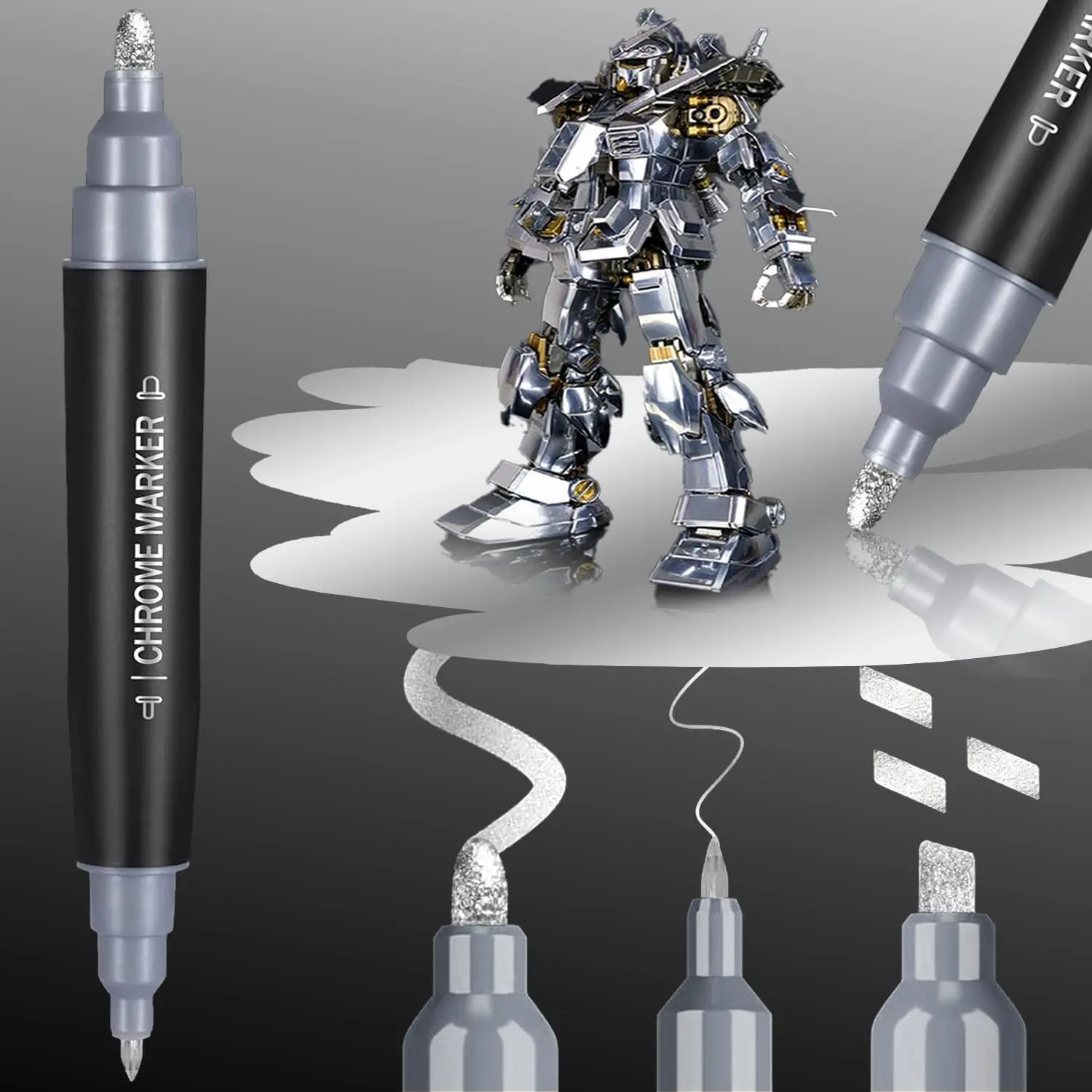 1PK  Tip Liquid Chrome  Marker, Mirror Chrome Pen