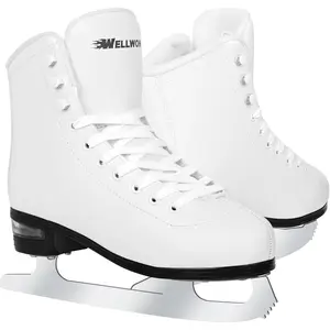 Ice Skates for Women Men Adult, Figure Skating Shoes with Velvety Lining for Indoor & Outdoor Rink, Sizes available from Kids 2Y 3Y to Adult 5 to 11