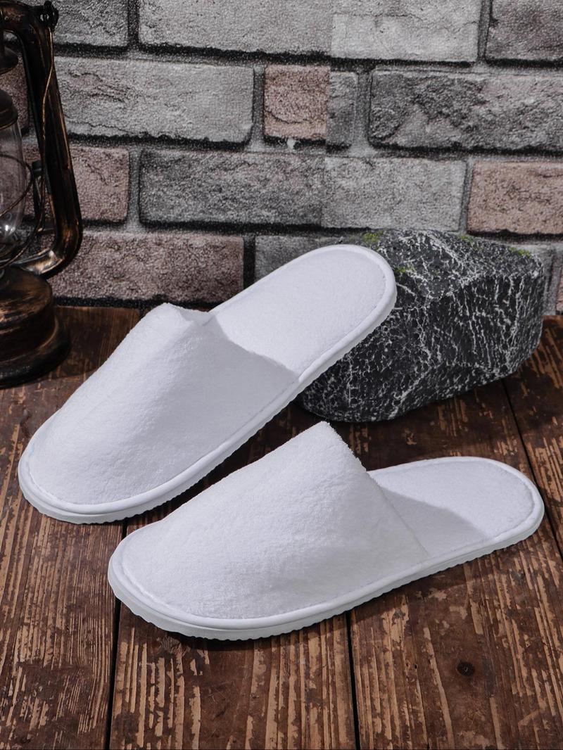 Women's Solid Color Thick Plush Slippers, Casual Soft Comfortable Home Slippers, Hotel Slippers, Non-Disposable, Machine Washable & Dry Cleanable, Non-slip Slippers for All Seasons