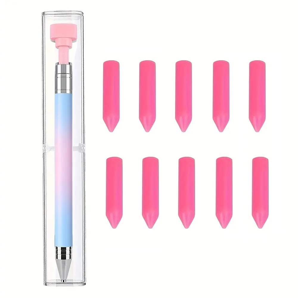 Diamond Art Tool Kit with Rotating Bead Picker, Quick Diamond Paint Brush Set, Sticky Pen, 10 Replaceable Tips, Ideal for DIY Projects