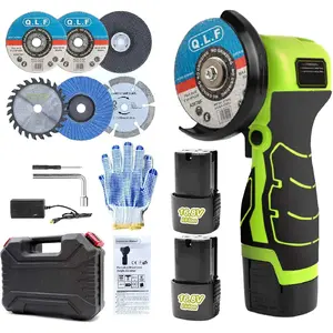 Cordless Brush Angle  Kit, 19500rpm Mini Electric Angle Grinding Tool with 2 count 16.8V 2000mAh  and 5- Discs,  Handheld  for Metal