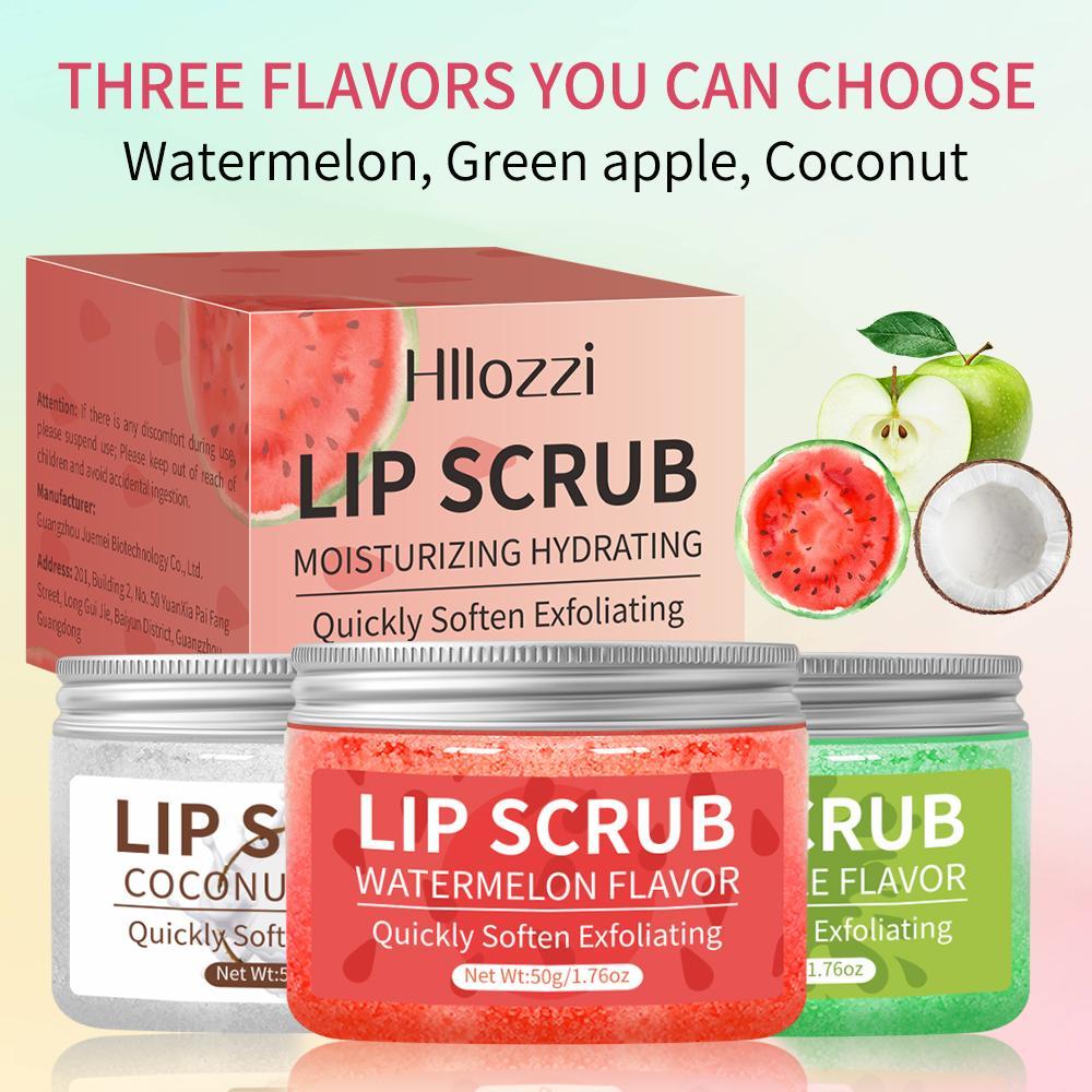 Lip Scrub, 1 Box of Exfoliating Lip Scrub, Moisturizing Lip Exfoliator & Hydrating Lip Balm, Lip Care Gift for Women & Girls, Christmas Skincare Gift