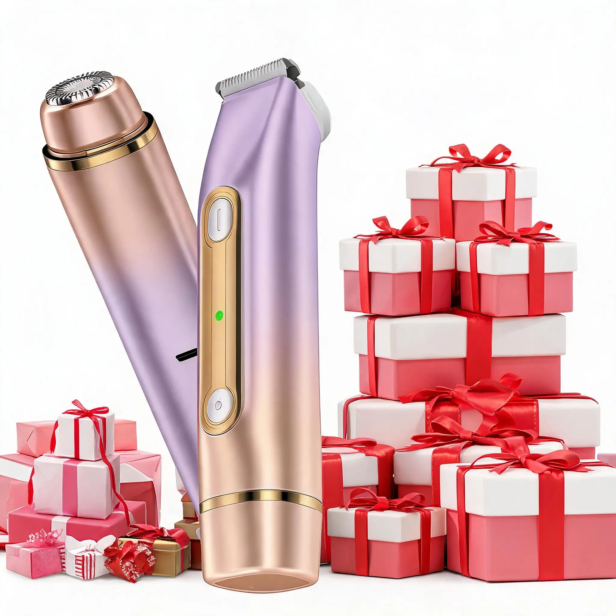2026 New Electric Bikini Trimmer Women Rechargeable 2 in 1 Body Facial Hair Removal Waterproof Wet Dry Painless Hair Remover
