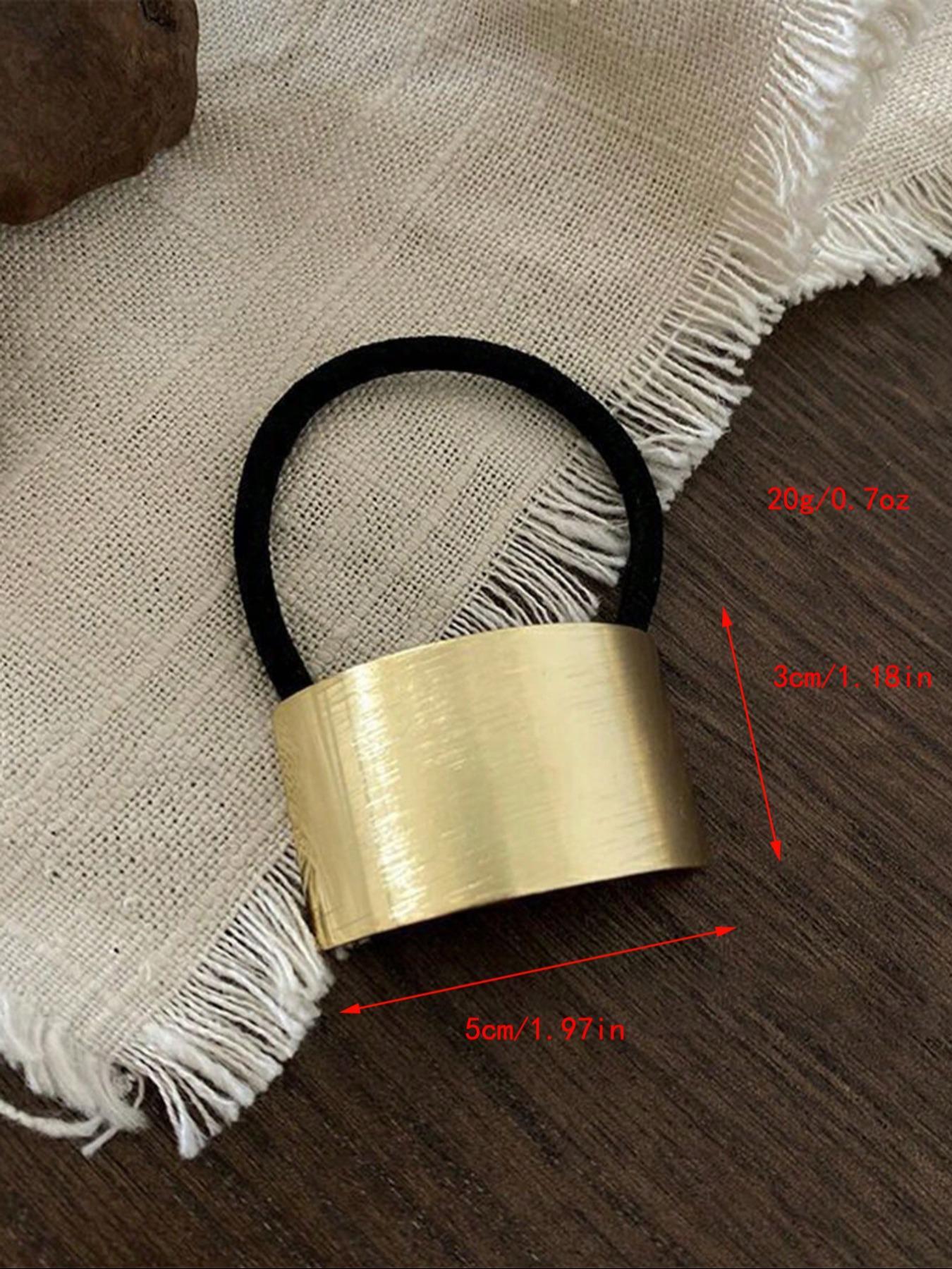 Geometric Design Hair Tie, Casual High Stretch Hair Accessories for Women & Girls, Minimalist Headwear Ponytail Suitable for Thick Hair, Hair Rubber Bands