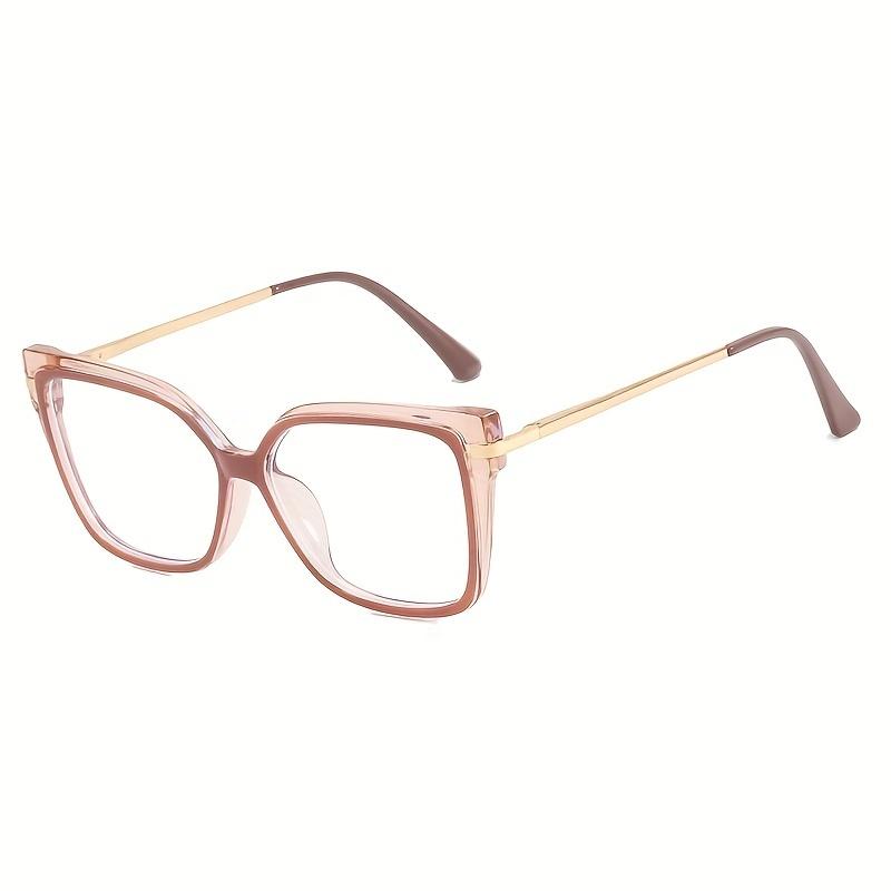 Free shipping New Fashion TR90 Retro Women's Flat Mirror Latest Trendy Square Decorative Glasses