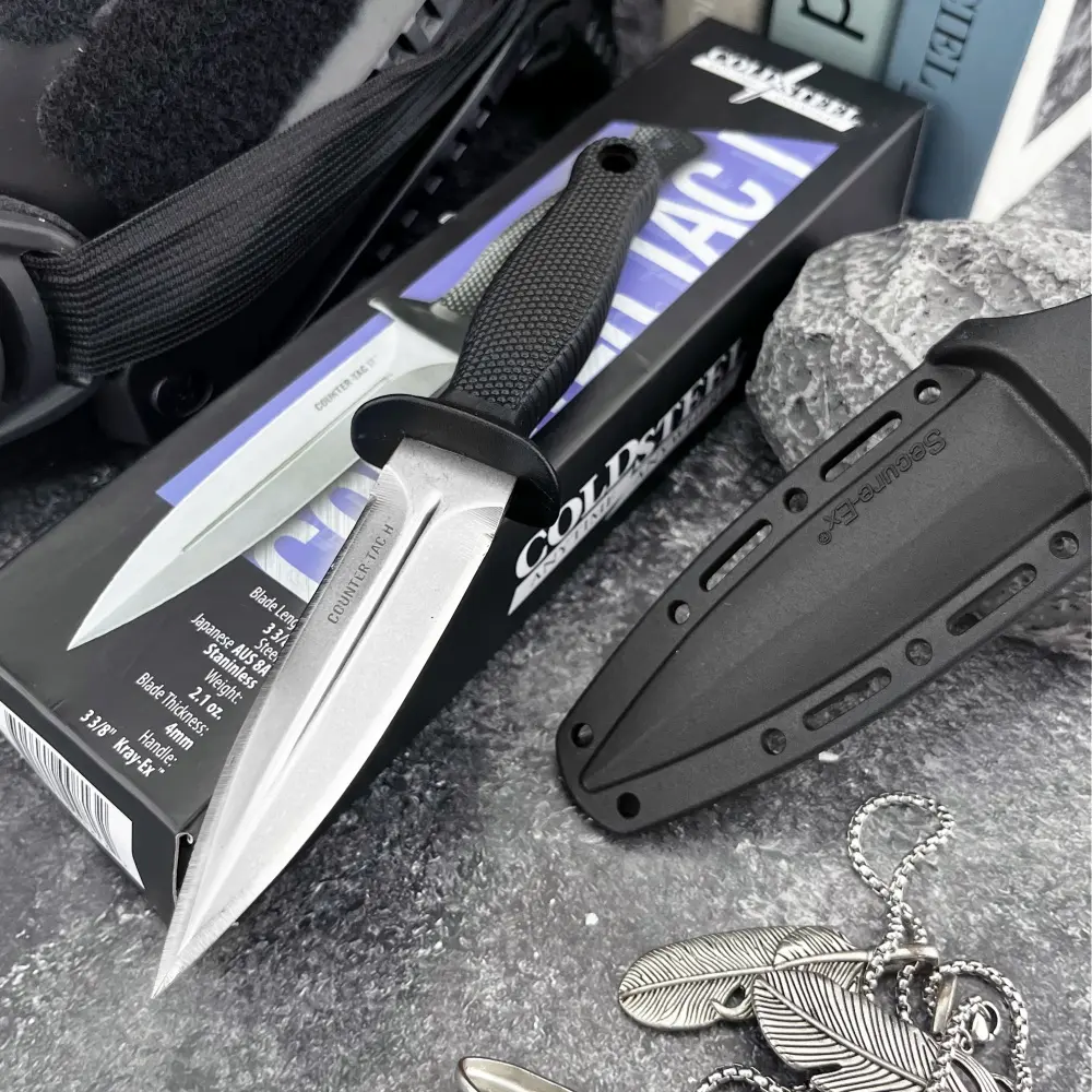 TAC Compact Jungle Fixed Knife with Sheath, High-Hardness 5Cr13Mov Blade, Nylon Fiber Handle   EDC Survival, Fishing, Cutting, Exploration, and Rescue Tool; Camping and Outdoor Pocket Knife