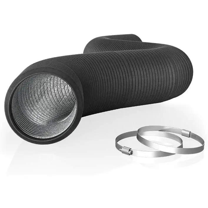 Flexible 4-Inch  Ducting | Heavy-Duty Four-Layer Protection, 8- Long for Heating Cooling Ventilation and Exhaust