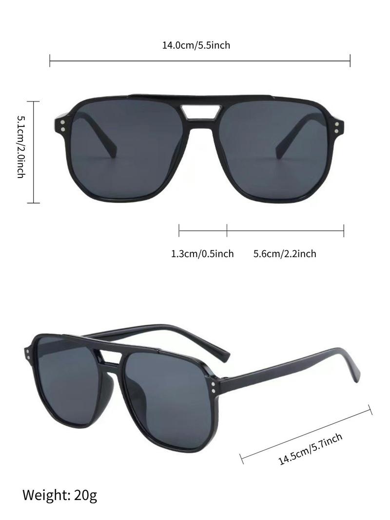 Unisex Vintage Aviator Sunglasses, Trendy Casual Tinted Lens Sunglasses for Everyday Use, Fashion Accessories for Outdoor Activities, Trendy Styling Sunglasses