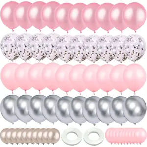 and  Balloons 60pack, 5" 12"  Balloon and Light  Balloon for Birthday  Bridal Shower Congrats Graduation Wedding Anniversary Suplies