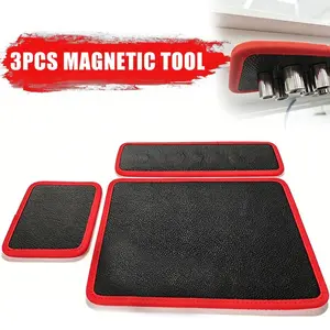 🧲 The "Never Lose A 10mm" Magnetic Mat ｜ 3-Piece Flexible Tool & Parts Organizer [Garage Aesthetic]