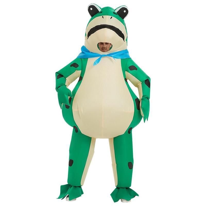 Inflatable Frog Costume Funny Full Body Blow Up Cosplay Costume Suit for Adult Halloween Party Costume for Adult Role Play
