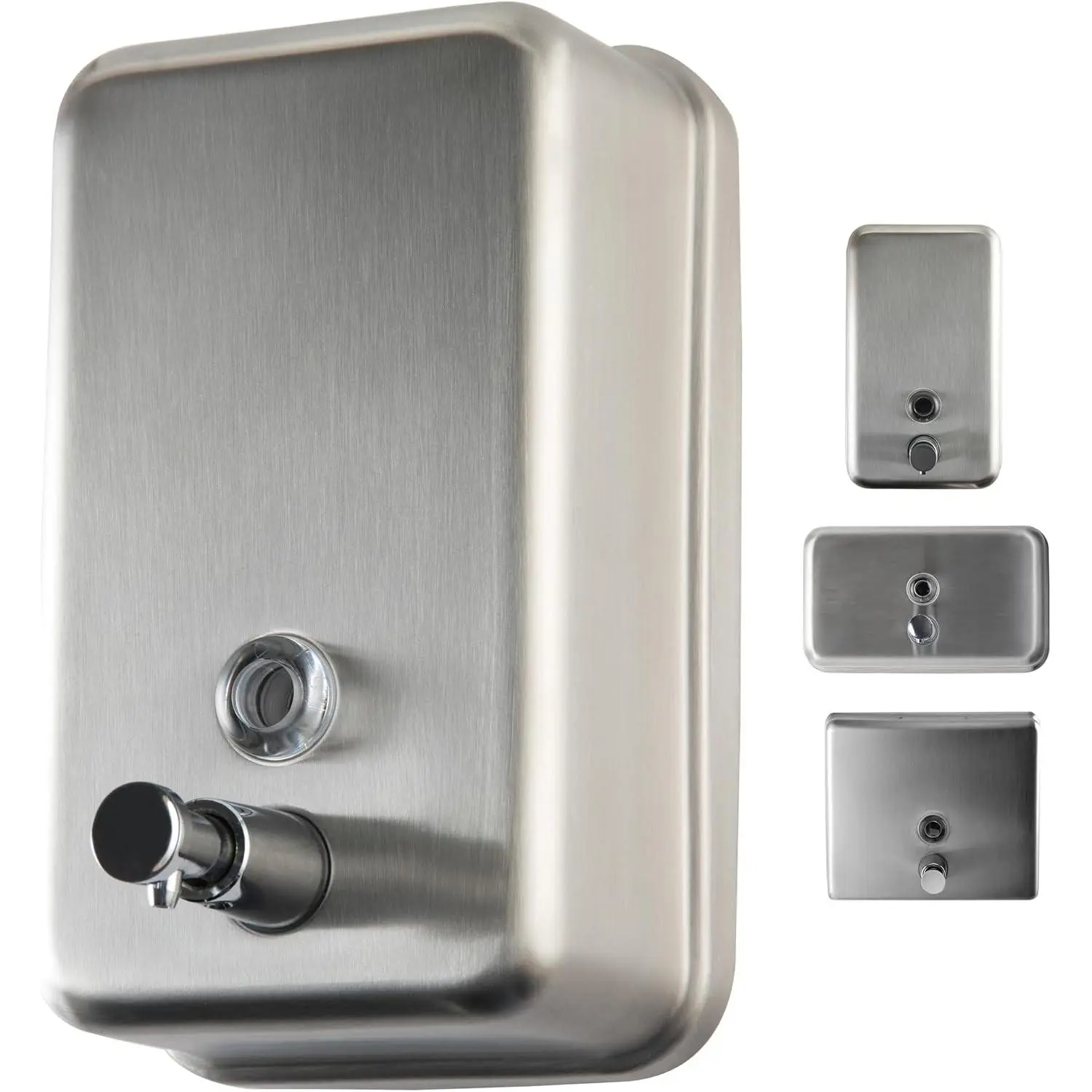 Commercial Soap Dispenser Wall Mount, 304 Stainless Steel & Solid Brass Pump Core, Industrial Grade Hand Soap Dispenser with Corrosion-Proof Lining for Bathrooms & Kitchens, 37oz/1100ml ADA Compliant