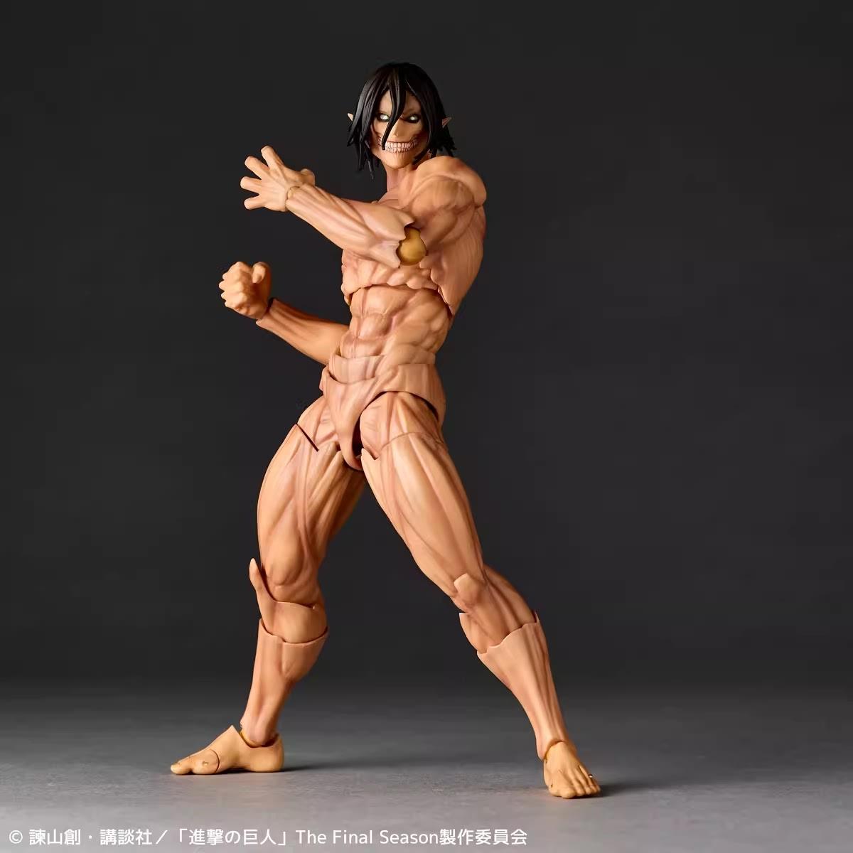 IN Stock NEW KAIYODO Revoltech AMAZING YAMAGUCHI Attack on Titan Eren Jaeger Anime Action Figures Model Collection Toy KO Toy popular