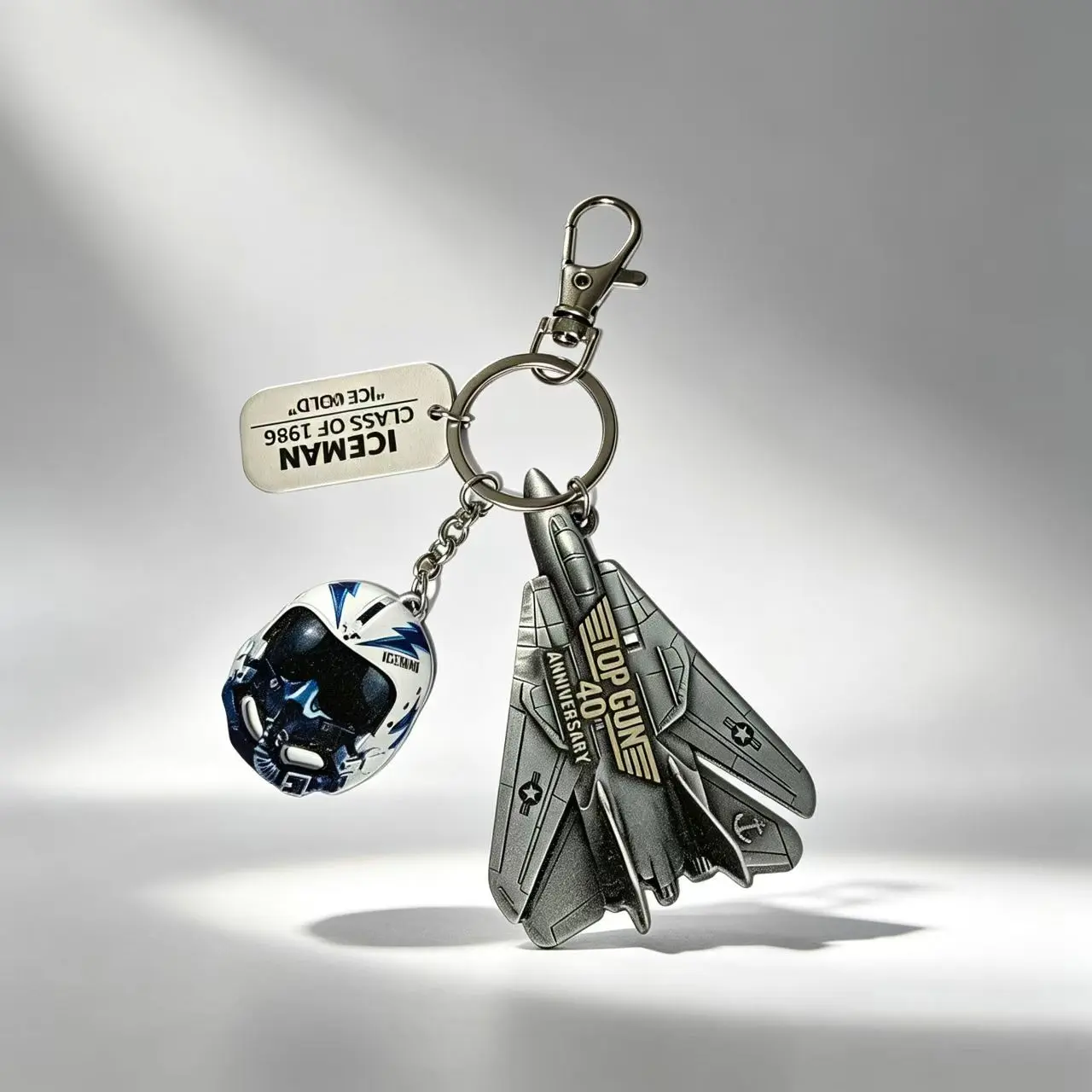 Keychain, 1pcs Maverick Theme Keychain, F14 Fighter Jet Alloy Pendant, Military Enthusiast Collectible, Backpack Key Decoration