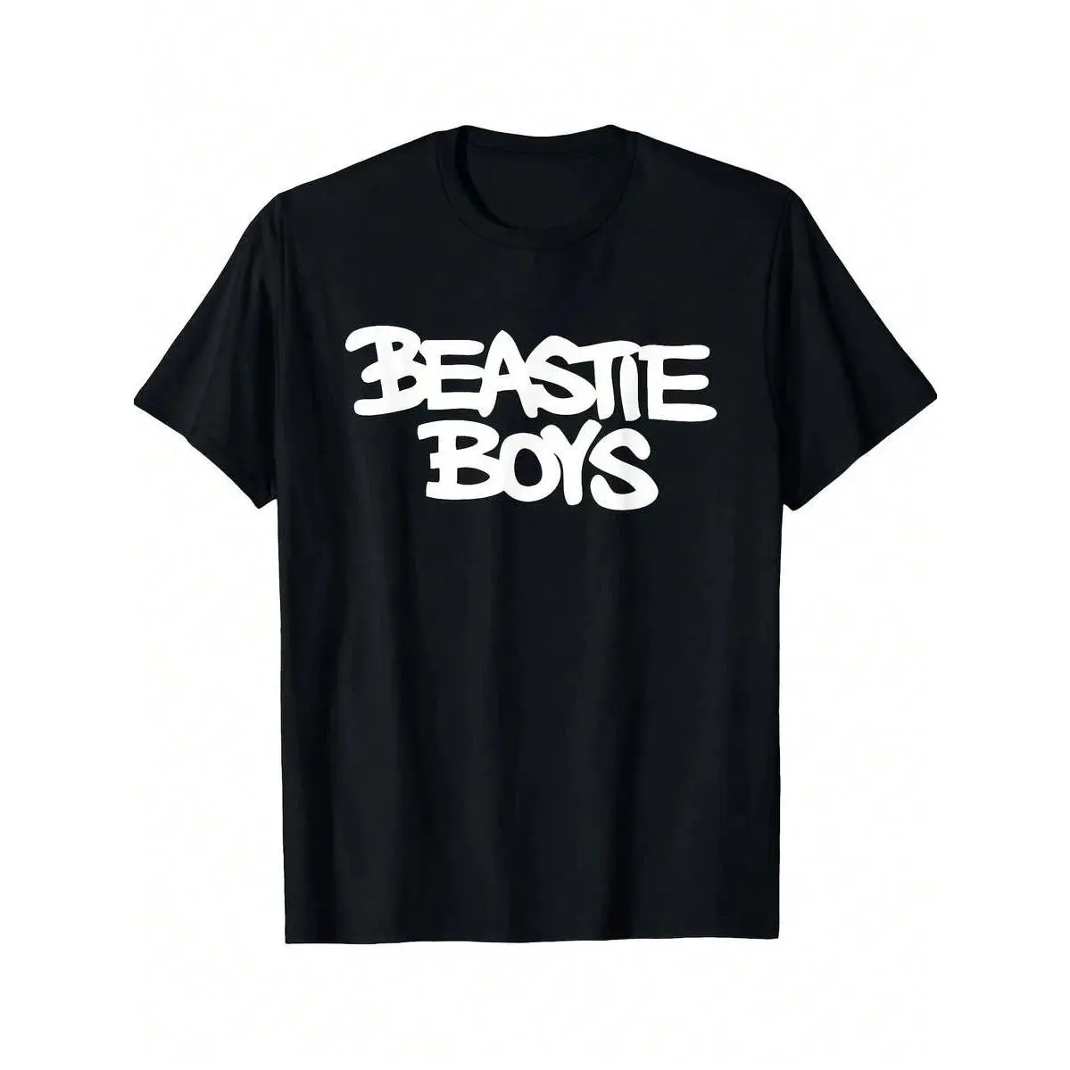 180gBeastie Boy Band Logo Pattern Printed T-Shirt, Men's Printed T-Shirt 220g, 100% Cotton, Round Neck Casual Men's Outdoor Short-Sleeved T-Shirt, Vintage Classic Street Men's Short-Sleeved T-Shirt