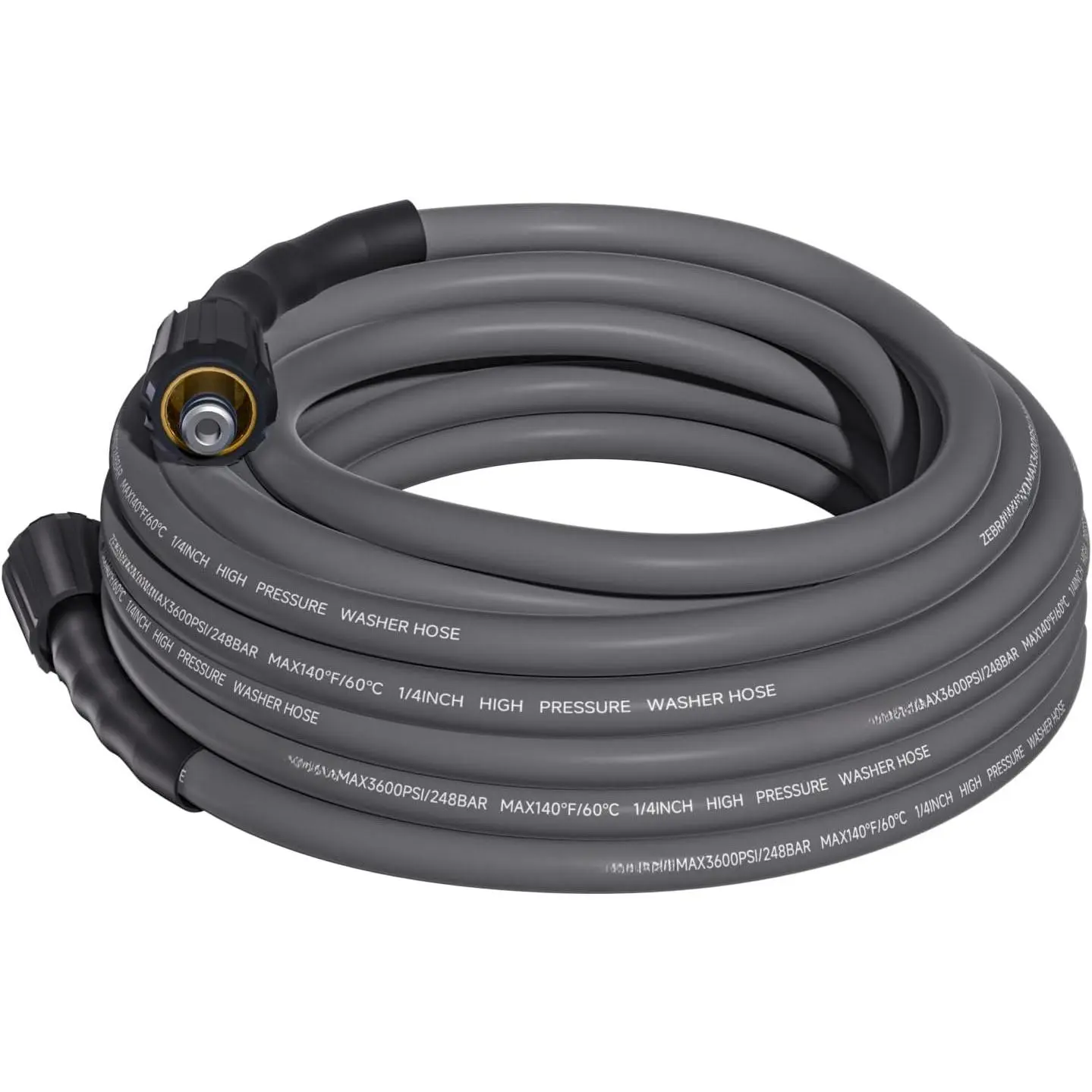 Washer Hose, 1/4" x 25 FT Flexible Power  Washer Hose, M22-14/15mm Kink Resistant Electric Water  Hose, 3600 PSI