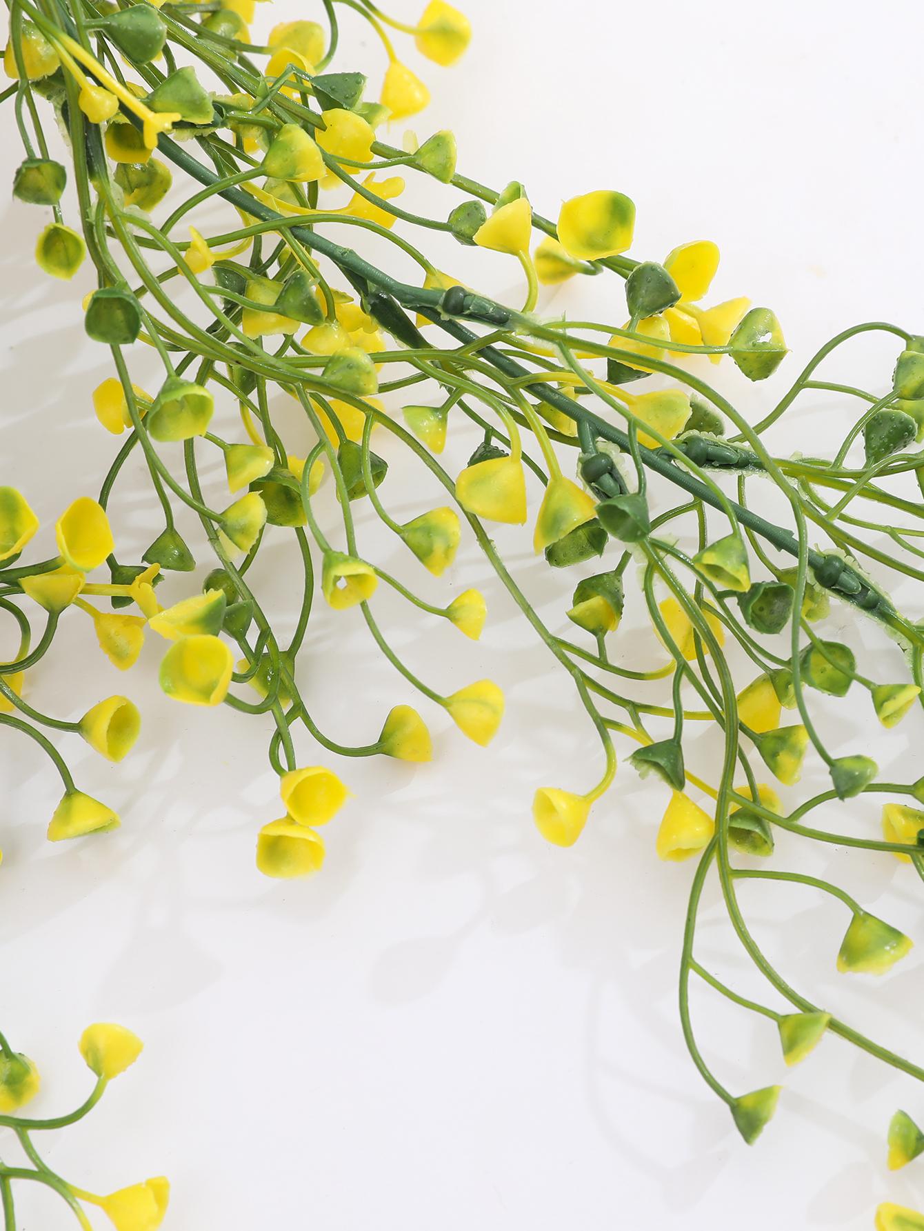 Simulated Orchid Vine Green Yellow Purple Fake Plant Wall Hanging Basket Flower Wedding Home Garden Decoration Aitificial Rattan Decorative Fruit