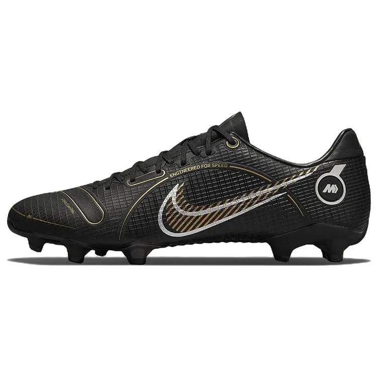 Nike Mercurial Vapor 14 Academy FG Soccer Cleats for Men in Black and Gold with Leather Upper, Grip, Durability, Support, and Traction on Natural Grass Trending Shoes, House White Official Shoes to Get / Maison Mihara, Aerodynamic, Athletic