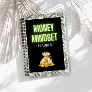 A5 Spiral Notebook Money Mindset Planner, Financial Planning Journal, Adult Budget Tracker, Self-Discipline Log Book, Personal Finance Organizer