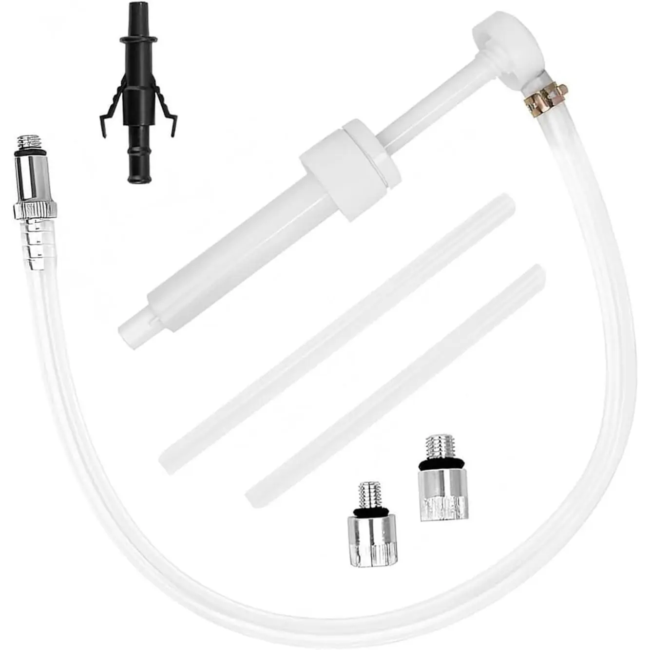 Transmission Fluid Pump Kit, Auto Fluid Transfer Pump with 3/8" Swivel and 8mm 10mm Adapters, 8cc Per Pumps Stroke,  Fluids Change Oil Push-Pump Kit