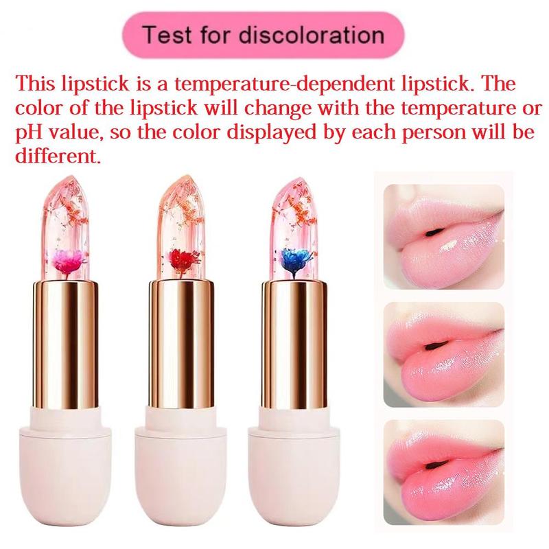 Juicy Temperature Color Changing Lipstick, Moisturizing Flower Lip Balm, Hydrating Lip Gloss for All Occasions Makeup #TOP PICKS