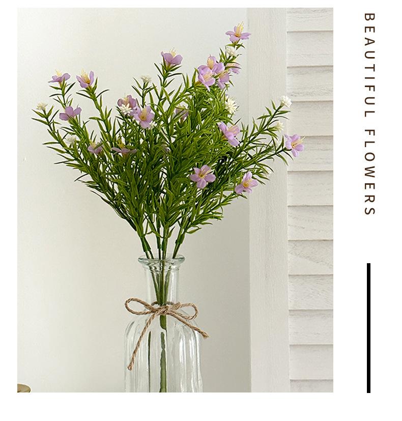 7-branch artificial baby's breath flowers for wedding hall floral arrangements, small bunches of artificial plants for home decoration