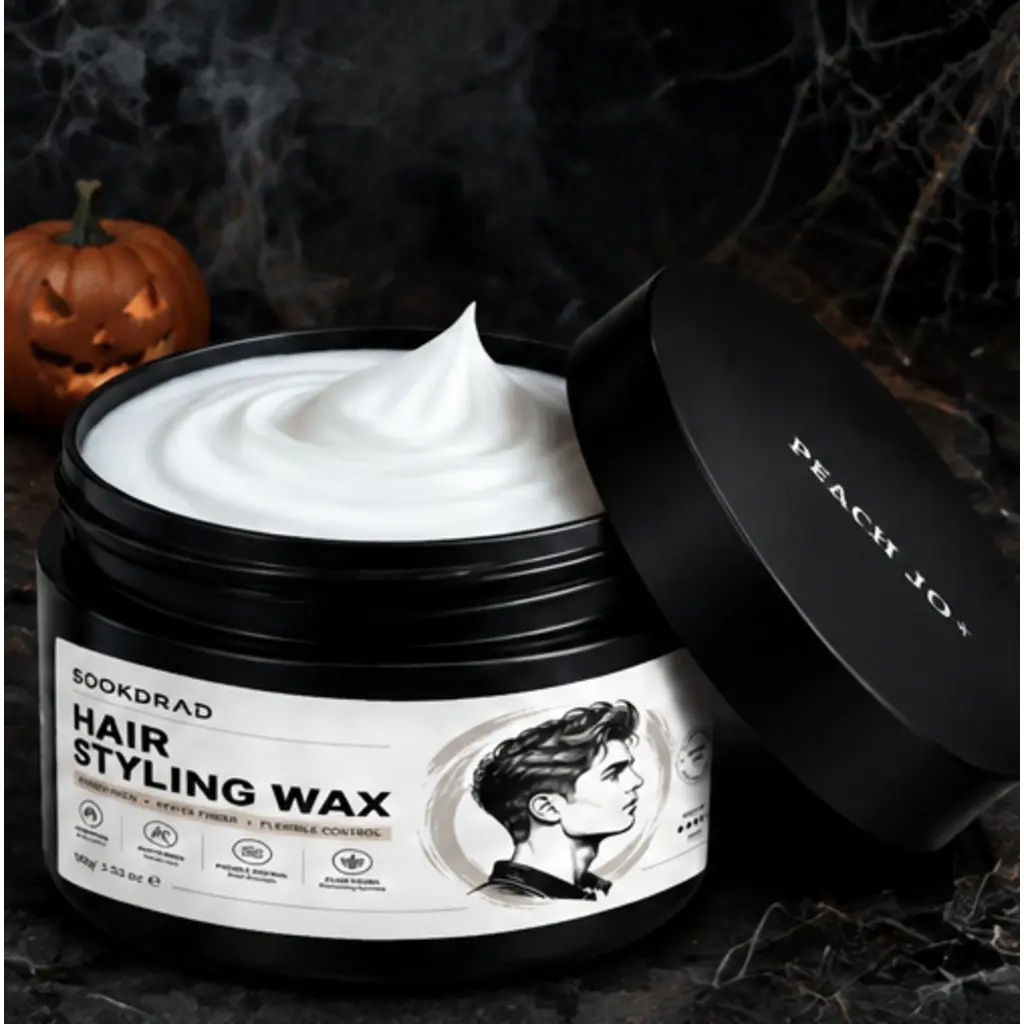 Hair Styling Wax, Strong hold, Matte finish, Flexible control, Plant-based nourishing formula, Hair styling, For men, Natural look, 100g/3.53 oz