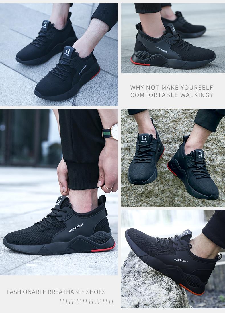 Steel Toe Work Safety Shoes  Work Sneakers Breathable Lightweight Indestructible Shoes Men Safety Shoes