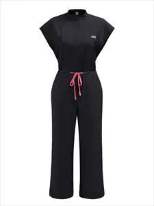 Wholesale Frosted New Short-sleeve Jumpsuit Uniforms for Veterinary Hospital Staff, Hydrotherapists and Senior Care Professionals Fond of Modern Styles
