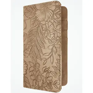 Server Book with Zipper and  Pocket, Cute Waitress Book Server Booklet, Serving Book Fits Server Apron with High Volume Pocket, Floral Khaki