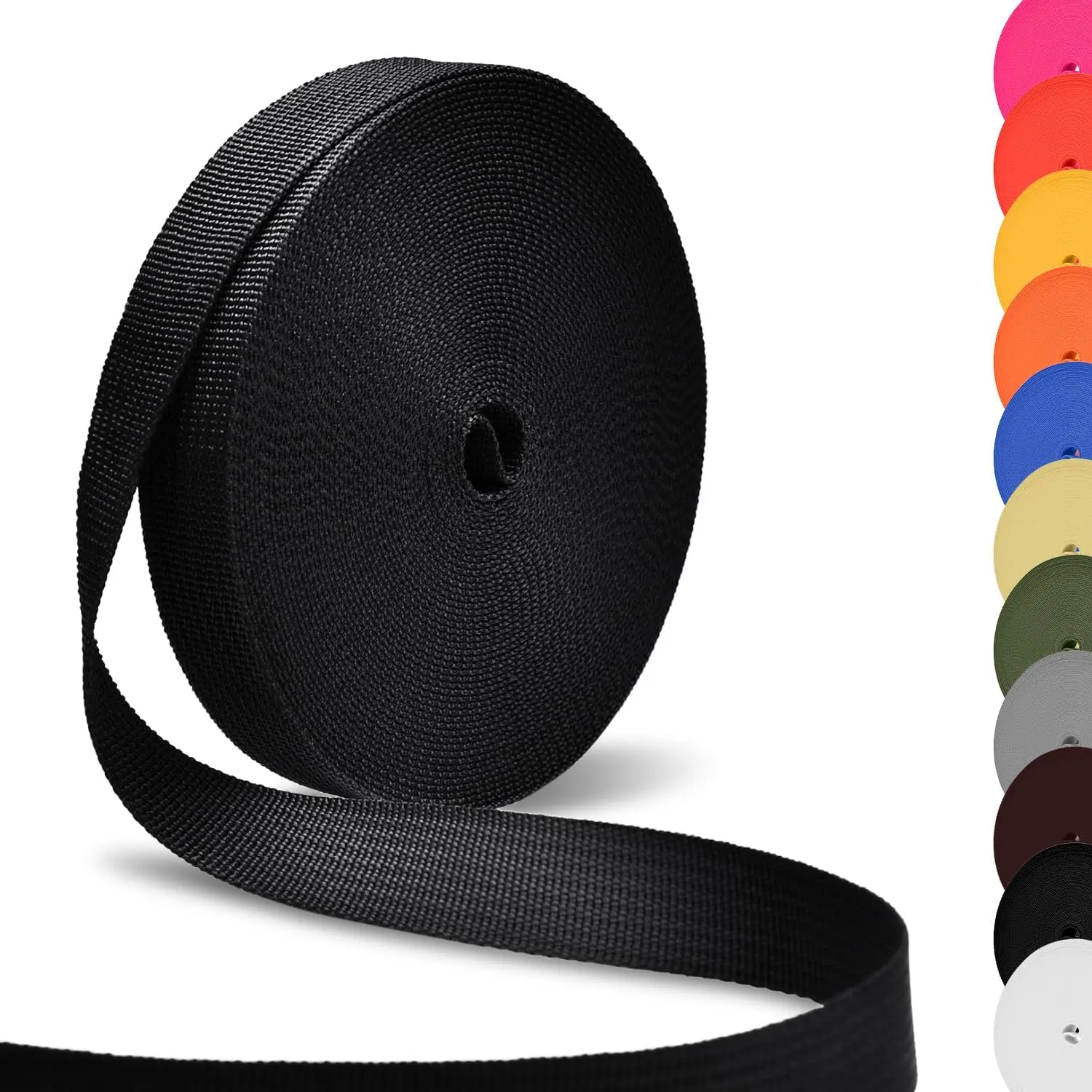 Polypropylene Webbing Strap 3/4" Durable Poly Strapping 12 Yards 3/4 inch Wide Webbing Strap for Backbag,Pool Solar Cover,DIY Crafting, ,Outdoor Gear