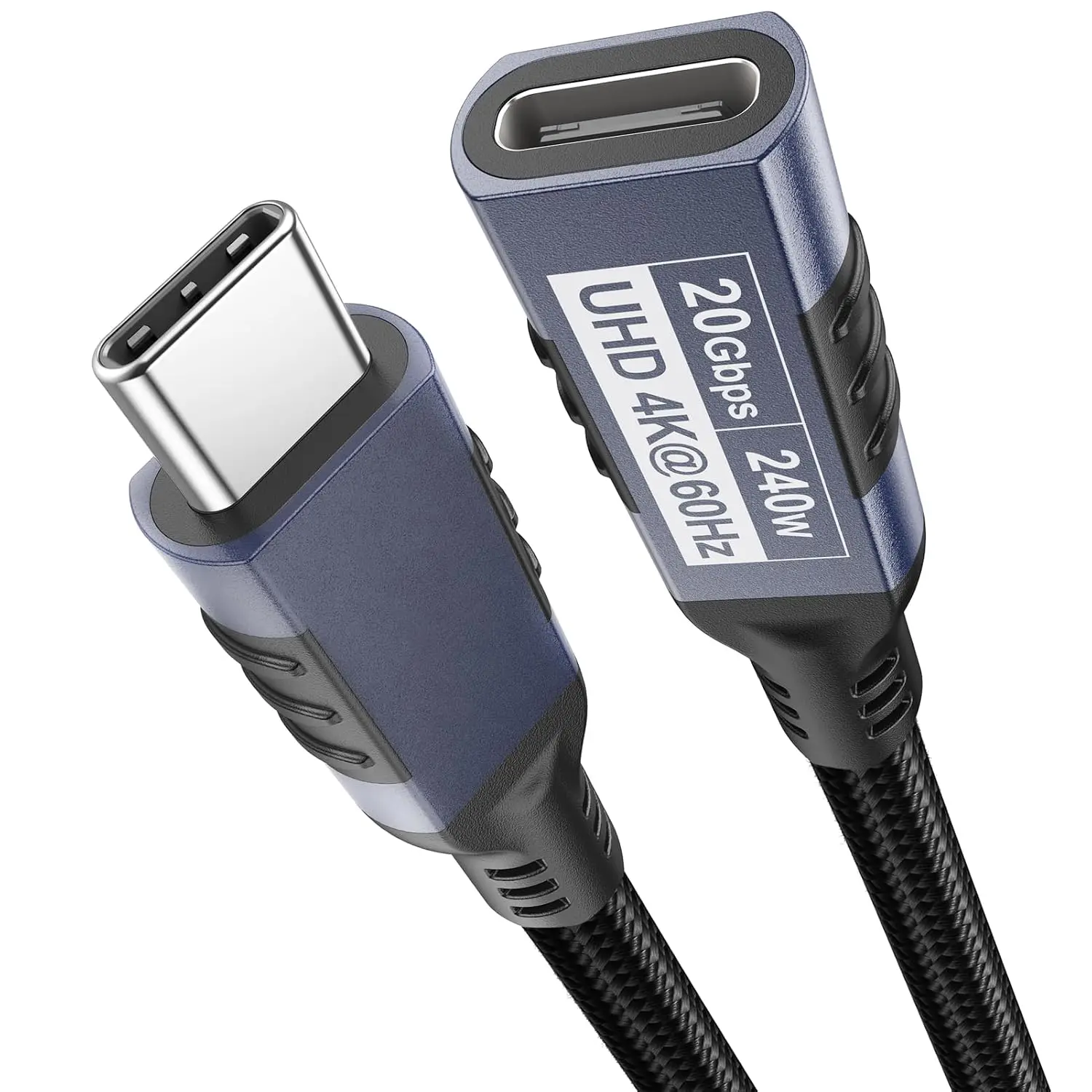 USB C Extension  3ft, USBC Extender 20Gbps Data Transfer/240W Charge | 4K@60Hz  Video USB 3.2 Type C Male to Female Cord Braided Support MacBook Air Pro, Hub, Phone, Portable  and