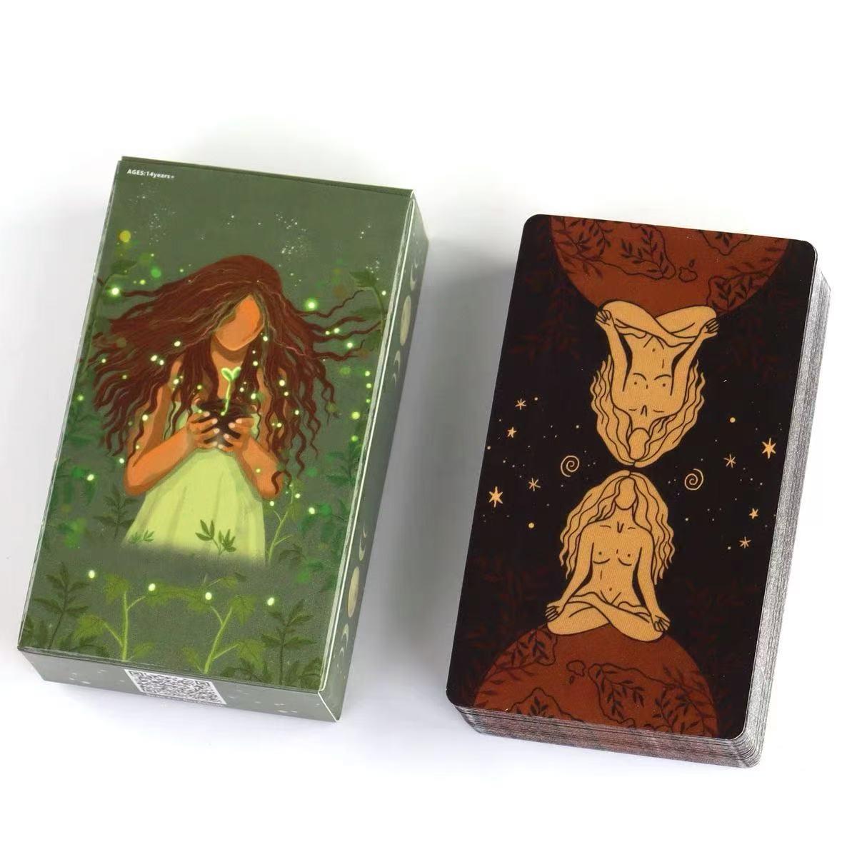 Earth Woman Tarot Card Game, 1 Box Tarot Card Game, Casual Party Table Game, English Card Game for Adults, Durable Tarot Cards, Tarot Card Decks