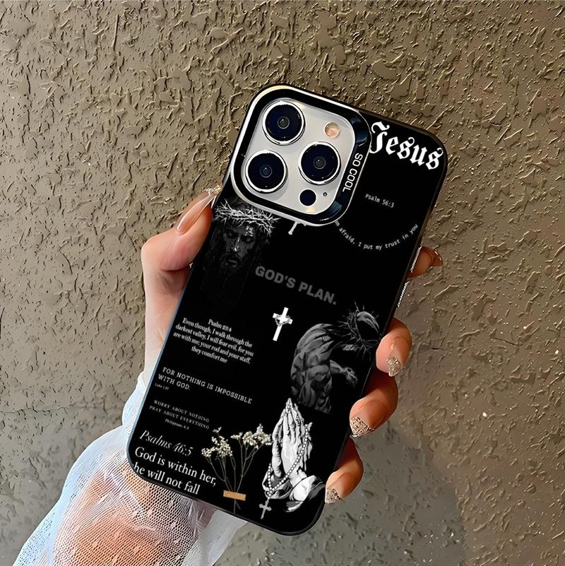 Multi-color Faith Jesus Cross Pattern Mobile Phone Case for iPhone17 16 15 14 13 12 11 Pro Max Plus Luxury Shockproof Protection Back Cover