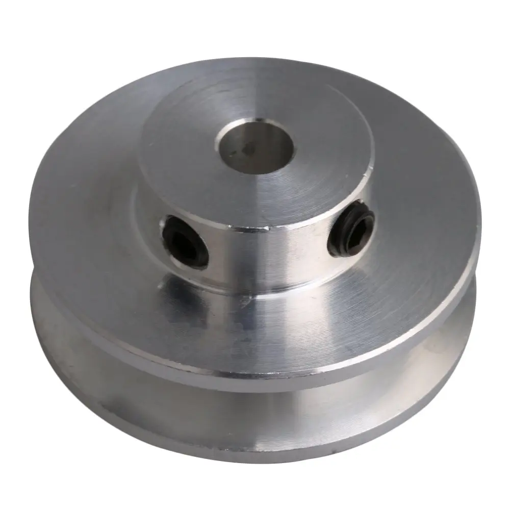 31x15x5MM Silver Aluminum Alloy Single Groove 5MM Fixed Bore Pulley for Motor Shaft 3-5MM PU Round Belt