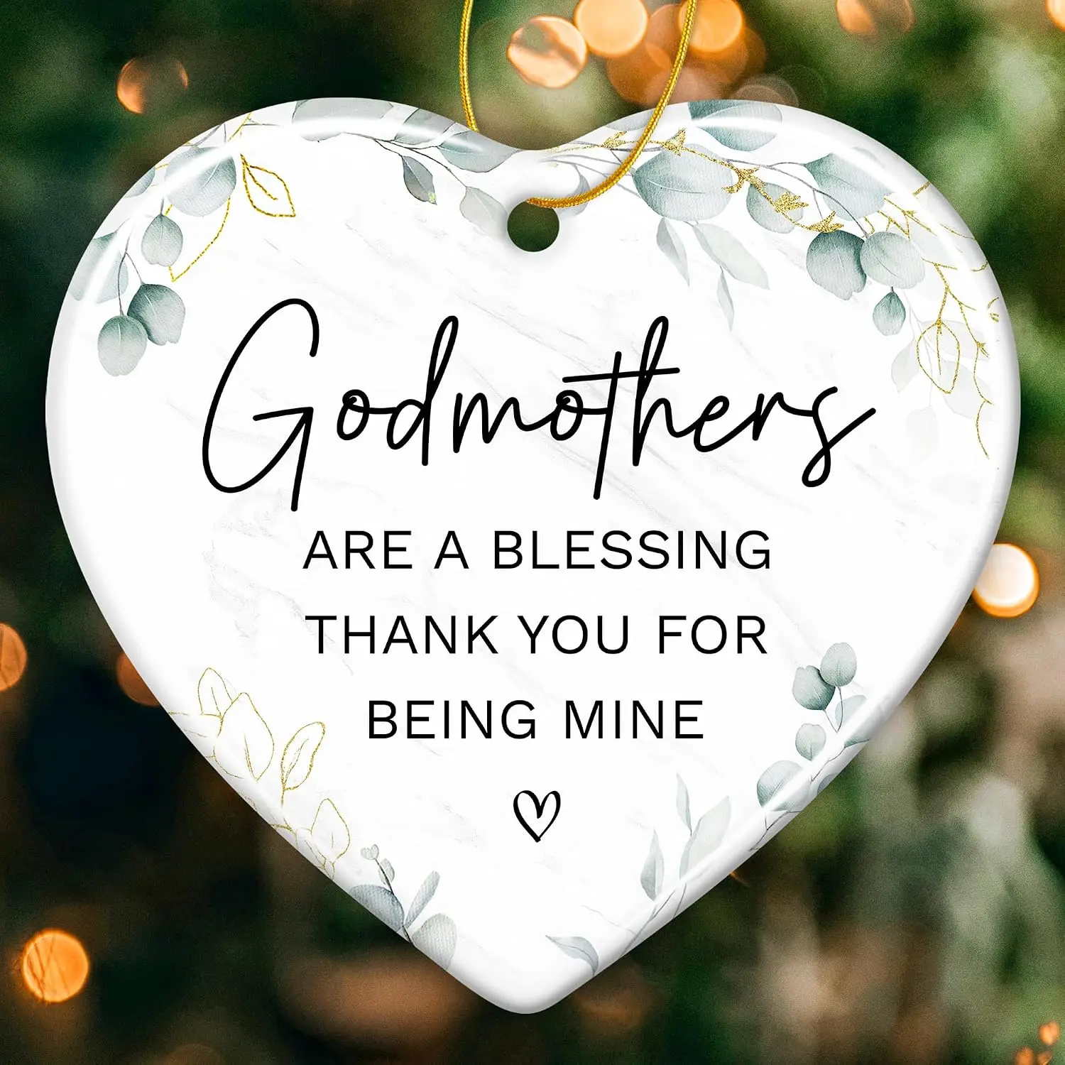 Godmother Gifts from Godchild, Goddaughter, Godson | Godmothers Ornament Thank You for Being Mine,  Godmother Gifts - Godmothers Present Idea, Ceramic Christmas Ornament 2026
