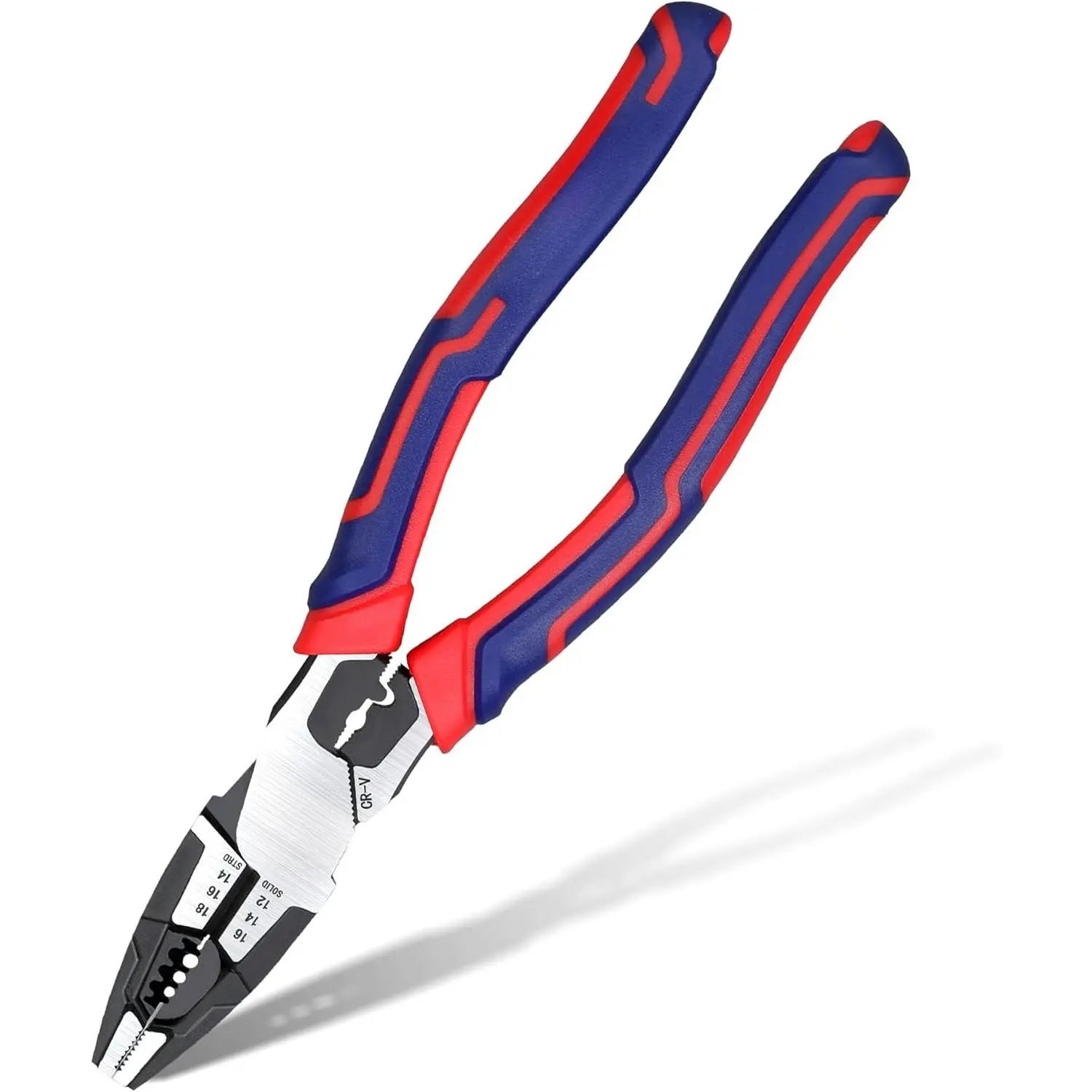 6-in-1 Linesman Pliers with Wire Cutter and Stripper, 8 Inch Multipurpose Combination Pliers, Premium CRV Steel Hand Tool Plier  Twisting Cutting Wires and Clamping Screws New model