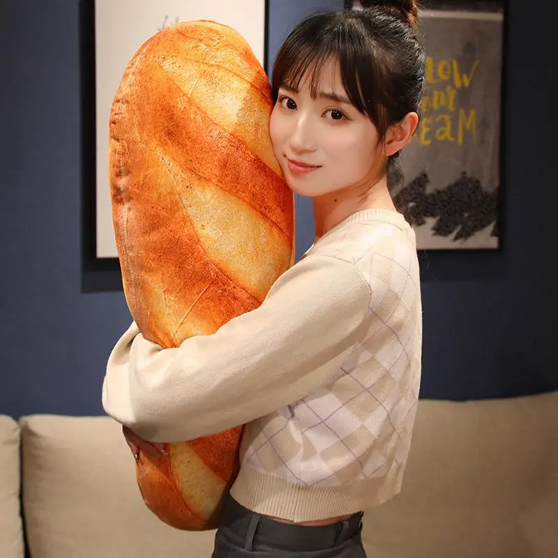 Giant Bread Plush Long Pillow Toy Soft Funny Simulation Food Toy Creative Cushion Birthday Present Christmas Gift