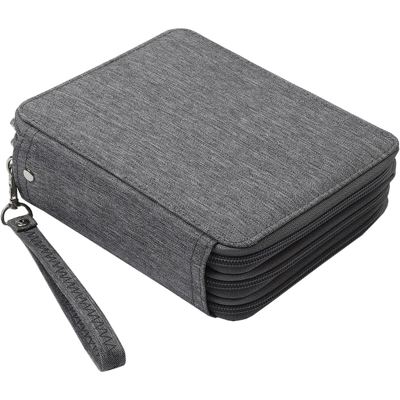 72-Slot Multi-Layered Pencil Case Organizer with Removable Handle Strap, 3-Layer Large Storage for Colored/Watercolor Pencils, Ideal for Artists’ Office & Travel Use