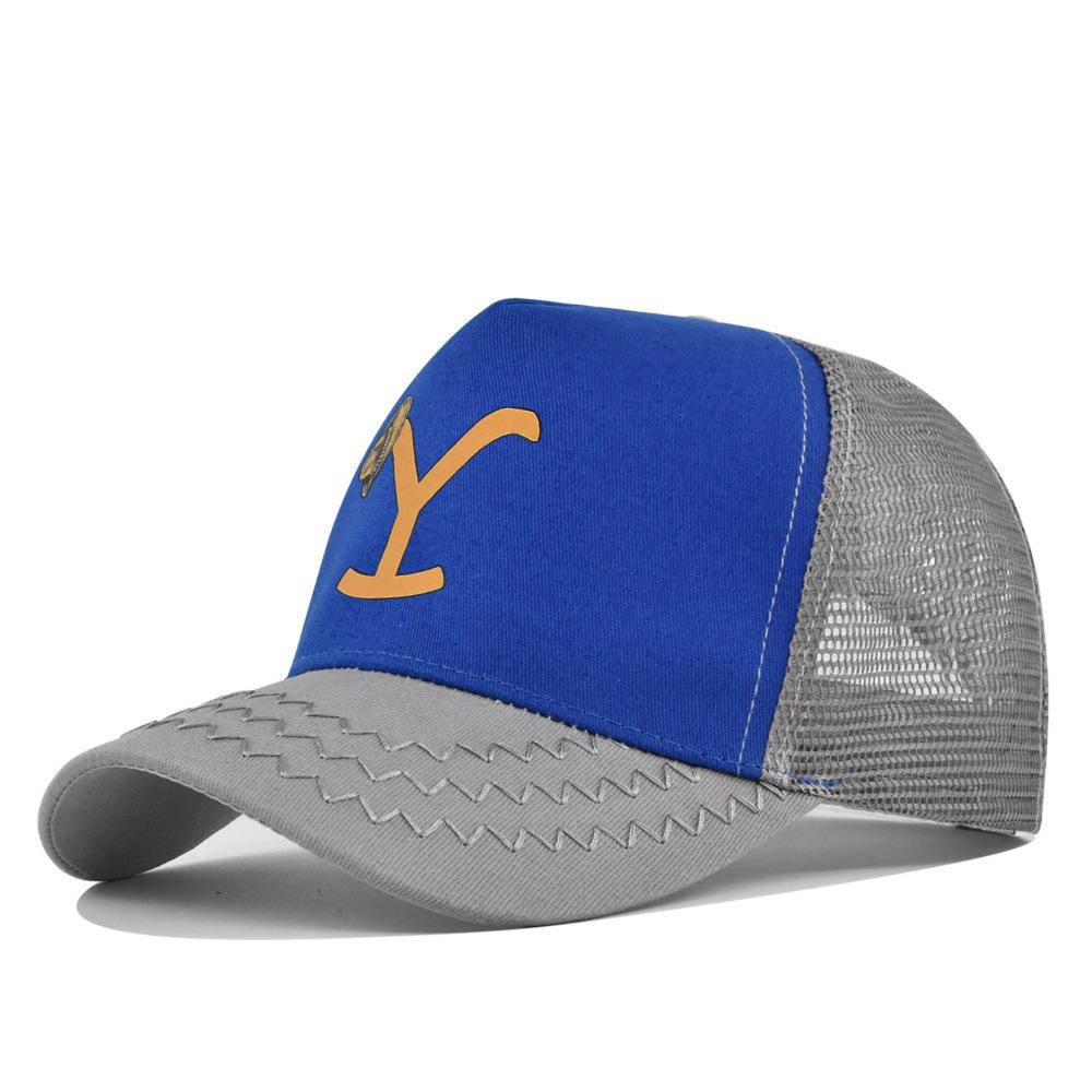 Cross-border Yellowstone baseball cap, silk-printed Yellowstone mesh cap, printed duckbill cap, unisex washable breathable sun hat