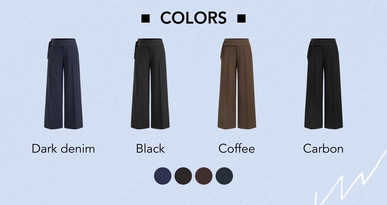 Cider Striped Low Rise Buckle Wide Leg Trousers SpringStatements